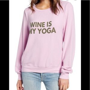 WILDFOX Wine is my yoga sweatshirt